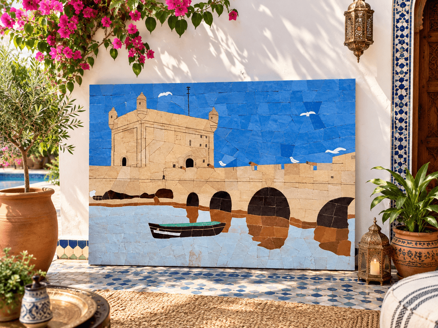 Tableau artisanal en zellige beldi marocain – Essaouira